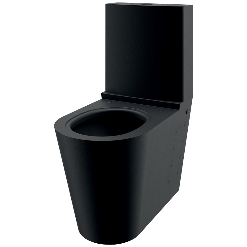 Delabie MONOBLOCO S21, RST WC-istuin paketti, matta musta ja mustalla WC-kannella
