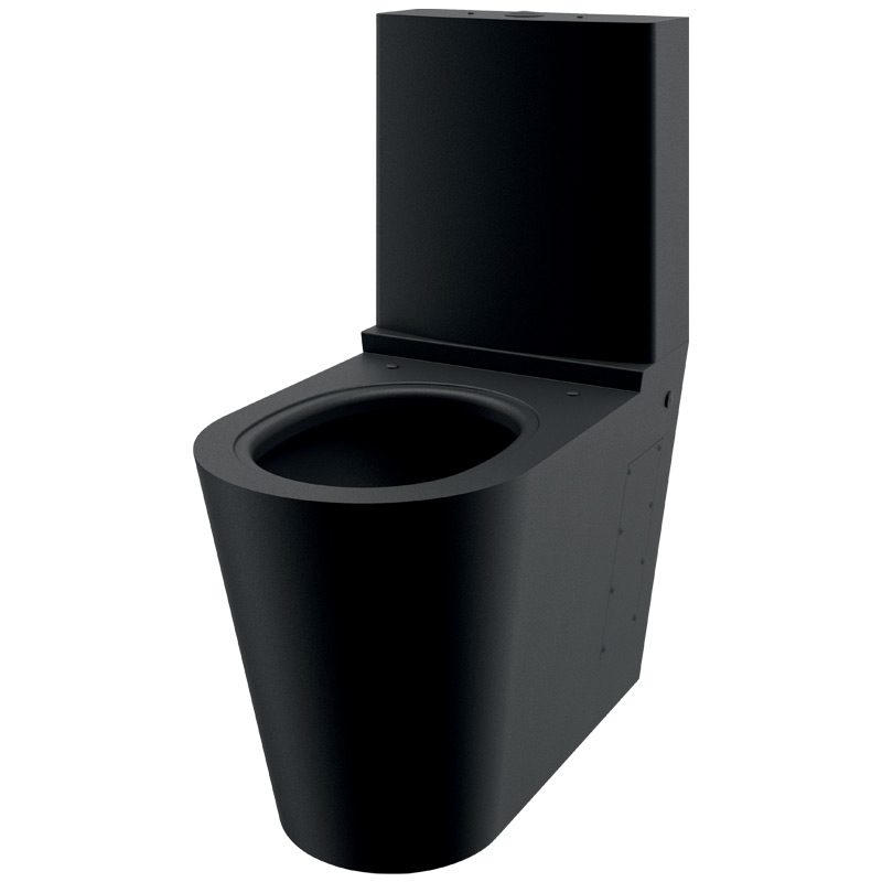 Delabie MONOBLOCO S21 WC set, matte black with black seat lid