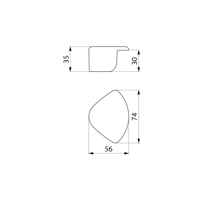 Delabie 2 x Bumper for CANAL wash trough 