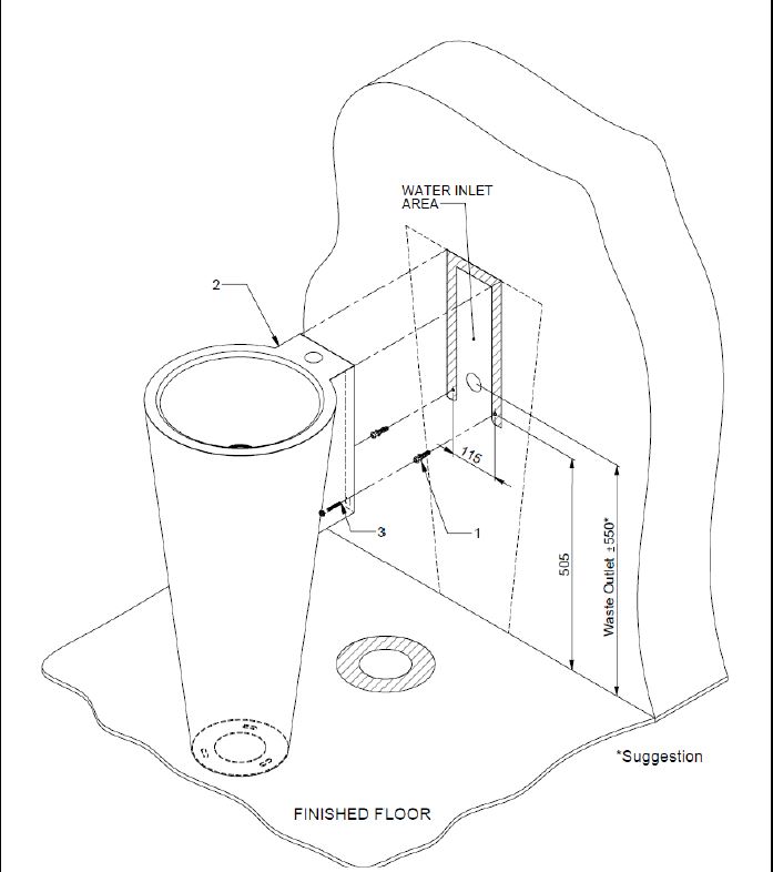 BAILA basin no tap hole 304 satin stainless steel w/o overflow (ex-0210170015)