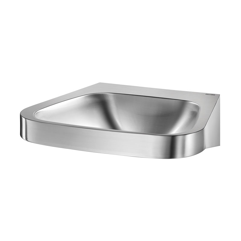 FRAJU basin no tap hole no overflow 304 st st teel satin, 530x480 mm