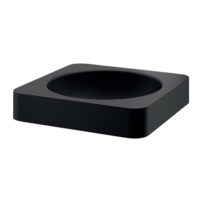 QUADRA basin no tap hole, matte black, 380x380mm