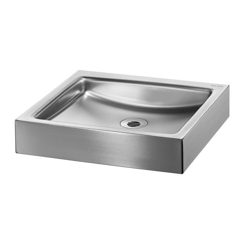 UNITO wall mtd basin no tap hole no overflow 304 satin SS