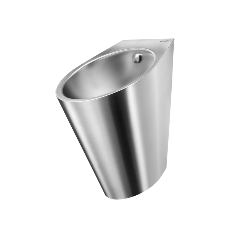FINO wall mtd urinal back inlet 304 stainless s steel satin