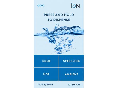 ION M vesiautomaatti: kylmä, hiilihapotettu ja haalea vesi