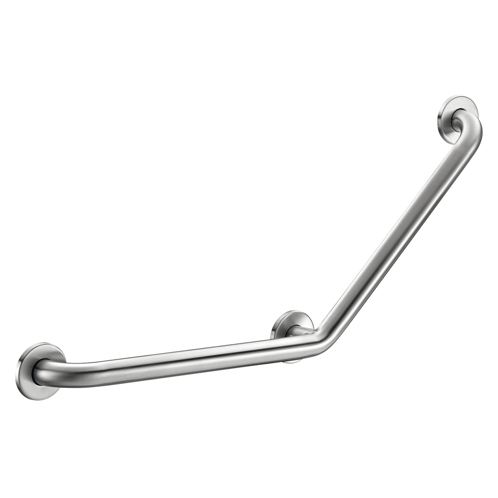 Basic grab bar 135° Ø32 400x400 3 fix points st steel satin