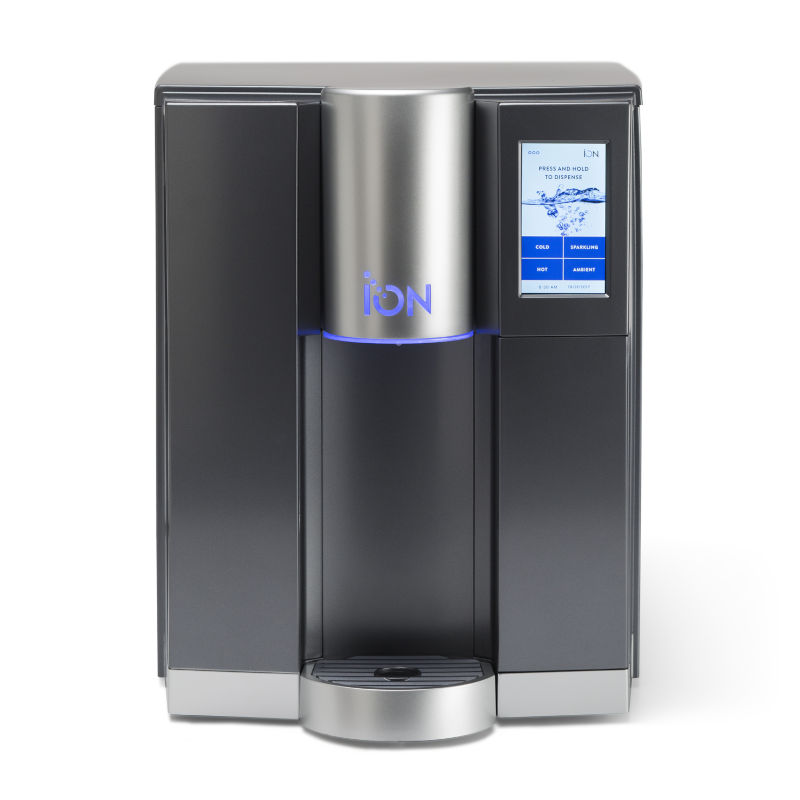 Ion M vesiautomaatti: kylmä-, hiilihappo-, haalea- ja kuumavesi, tummanharmaa