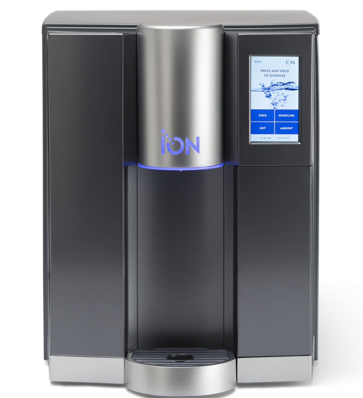ION M vesiautomaatti: kylmä-, hiilihappo-, haalea- ja kuumavesi, tummanharmaa