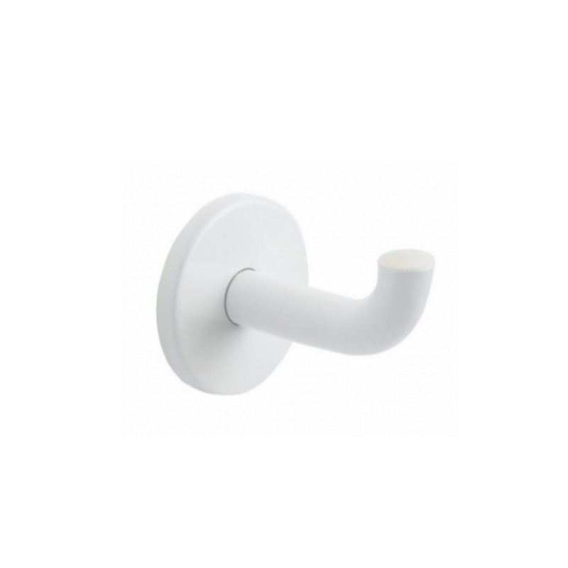 Coat hook Ø62x100 white epoxy stainless steel 