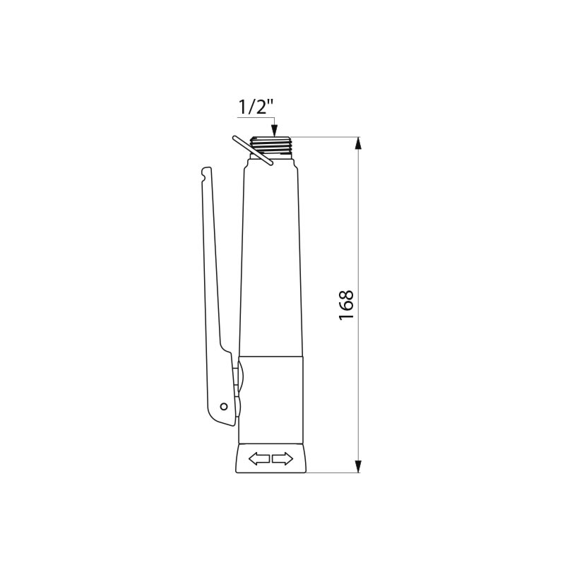 Delabie white trigger hand spray M1/2, scale-adjustable jet