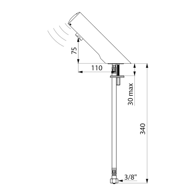 Delabie TEMPOMATIC 4 pesuallashana, 6V patteri