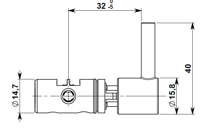 Delabie lämmönsäätimen vipuvarsi Tempomatic 3 mixeriin
