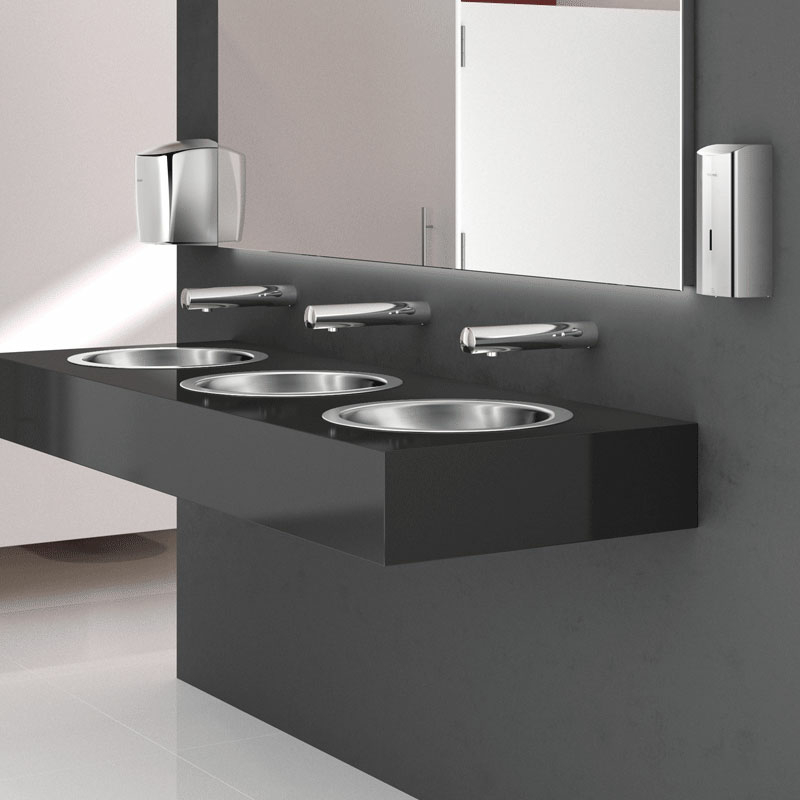 TEMPOMATIC MIX 4 basin M1/2 inch wall-m mix int. bat. L.130