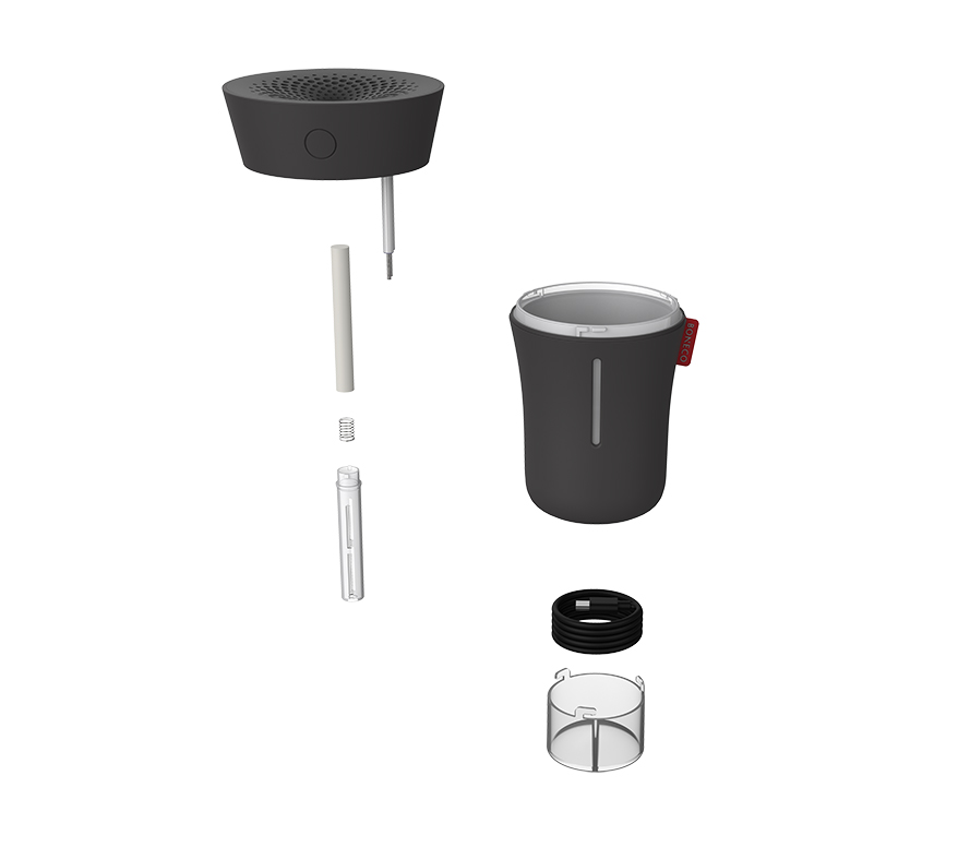 Boneco U50 henkilökohtainen ilmankostutin, USB-C,  musta