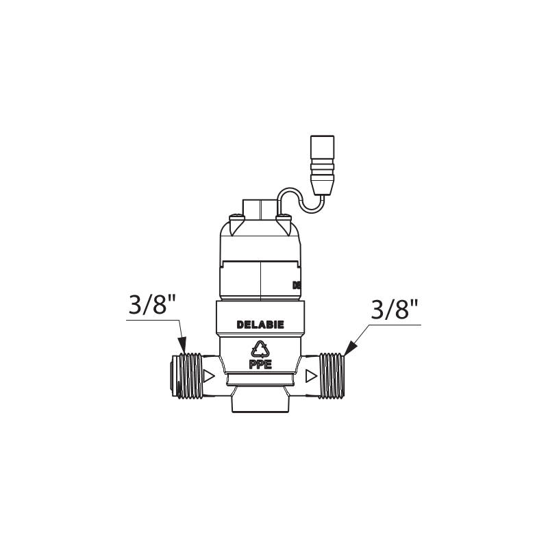 Delabie magneettiventtiili M3/8, 6V, Tempomatic 1, 2 ja Binotic-hanoihin