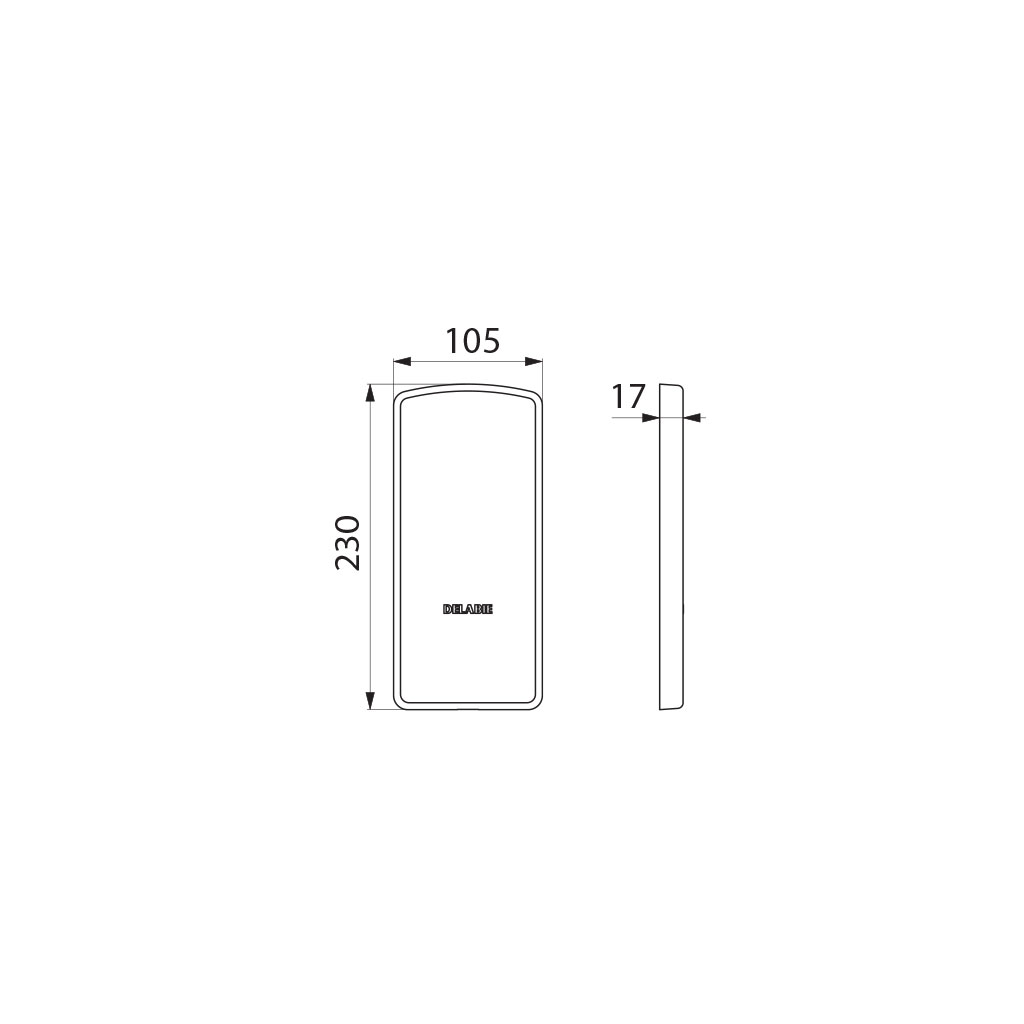 Delabie Be-Line kromi peitelevy, malleihin 510160-510164 ja 510162-510170