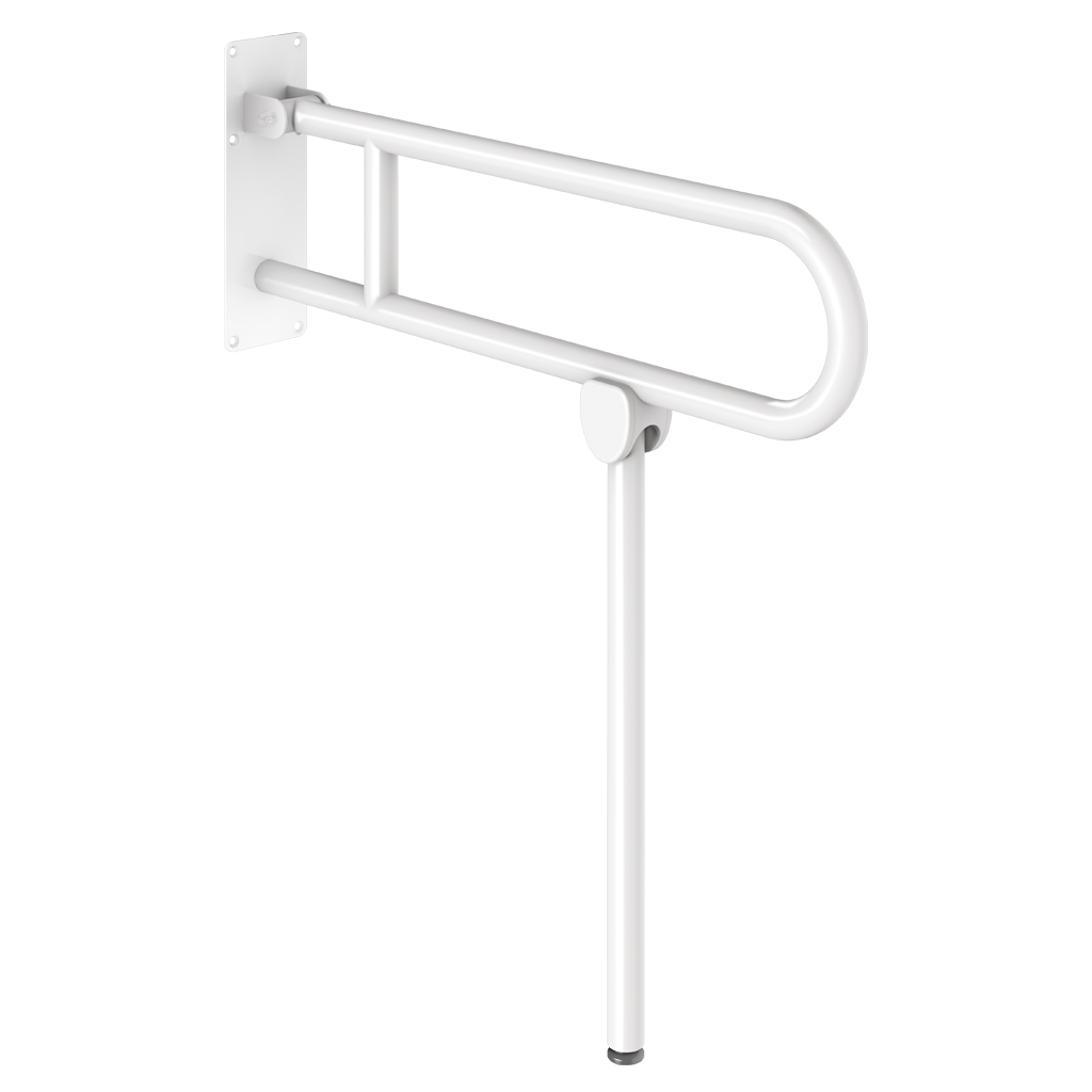 Delabie Basic drop-down support rail, white,  Ø 32mm