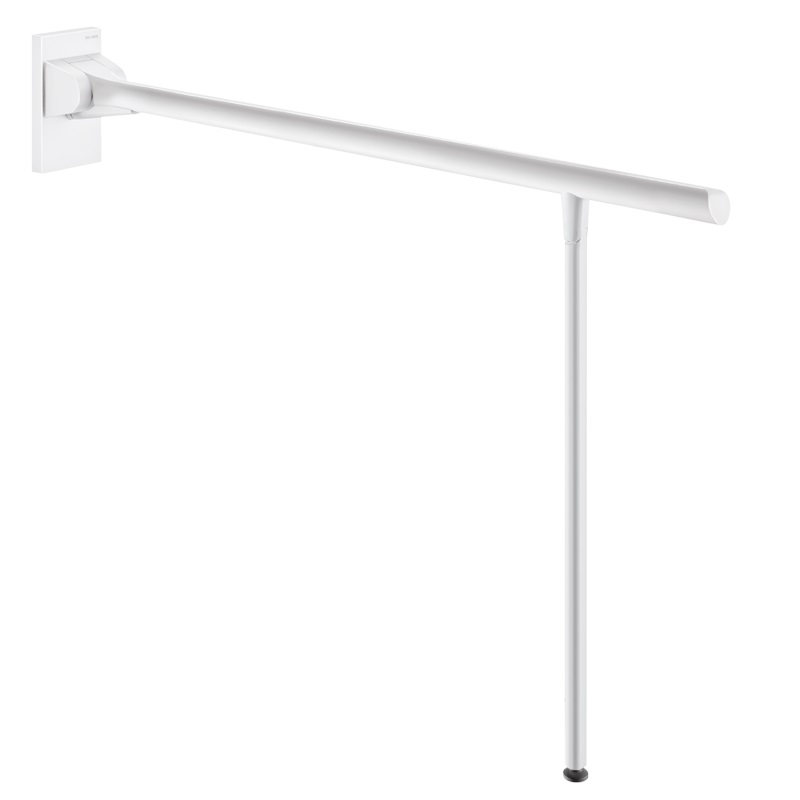 Be-Line drop-down rail with leg Ø42 L.850 white aluminium