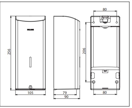 Electronic liquid soap dispenser 1 L white epoxy