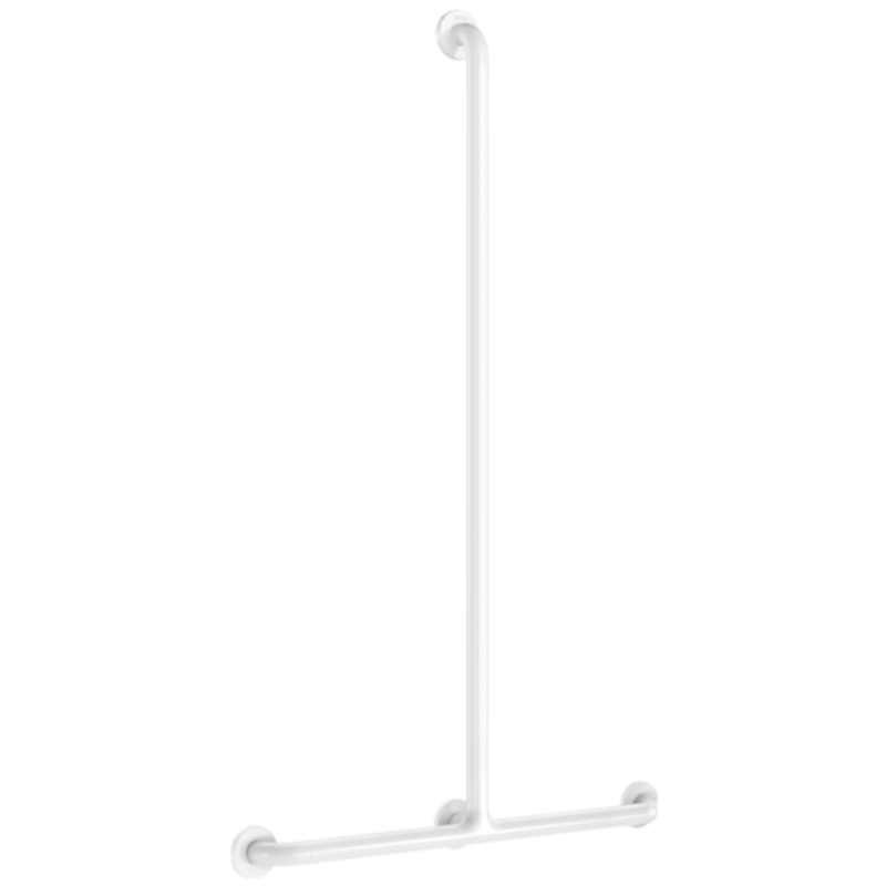 T-shaped shower handrail Ø32 1150x500 white N Nylon