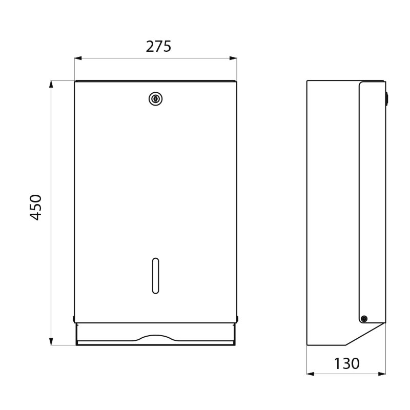 Folded paper towel dispenser white epoxy 