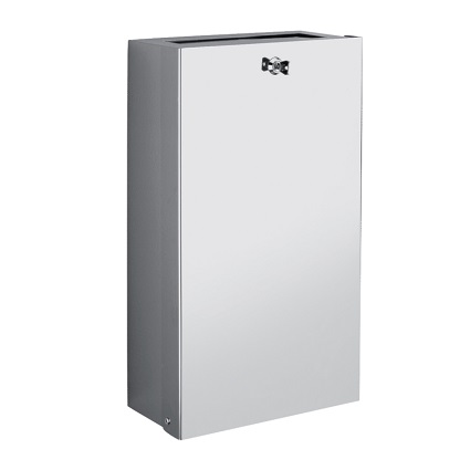 Wall mounted paper towel bin stainless steel satin finish, 16L