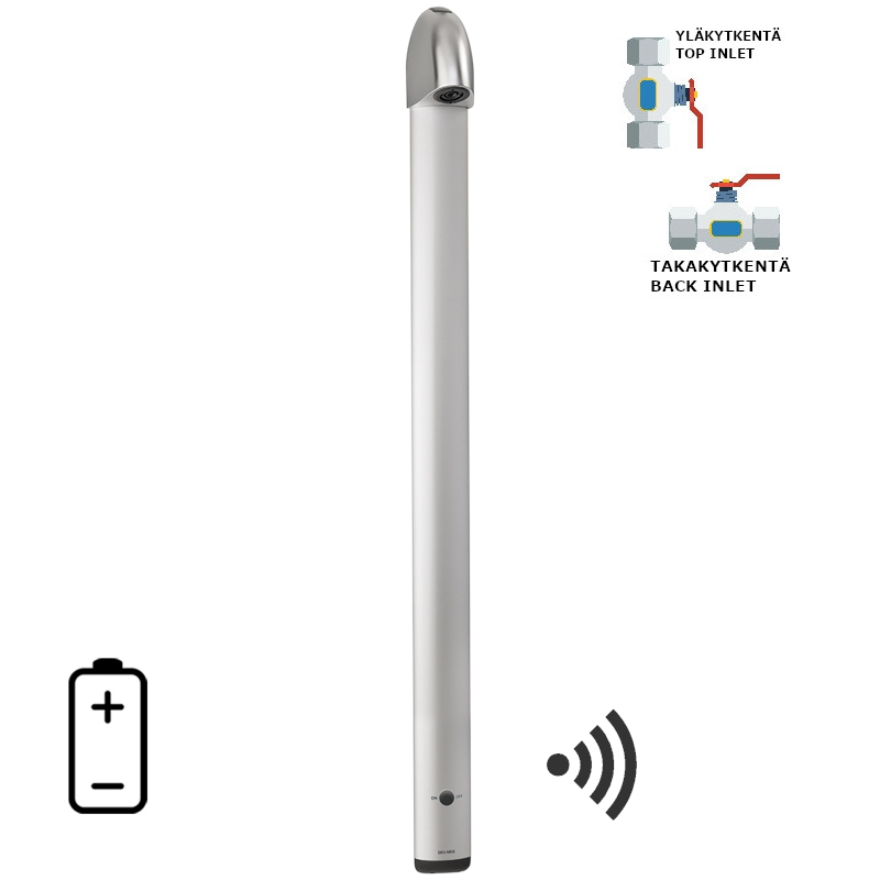 SPORTING anodised aluminium shower panel M1/2", 6V battery