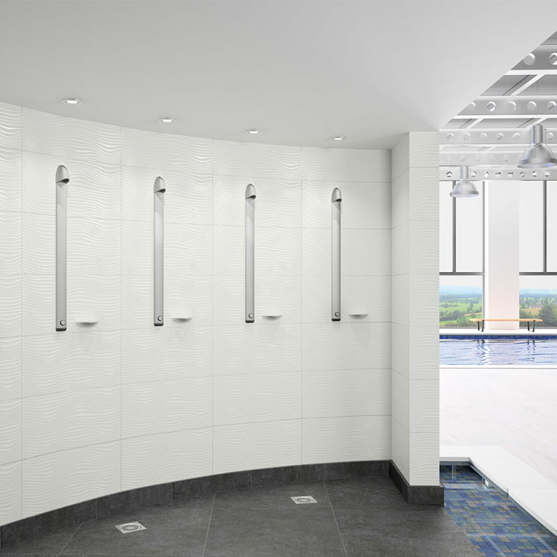 SPORTING anodised aluminium shower panel M1/2", 6V battery