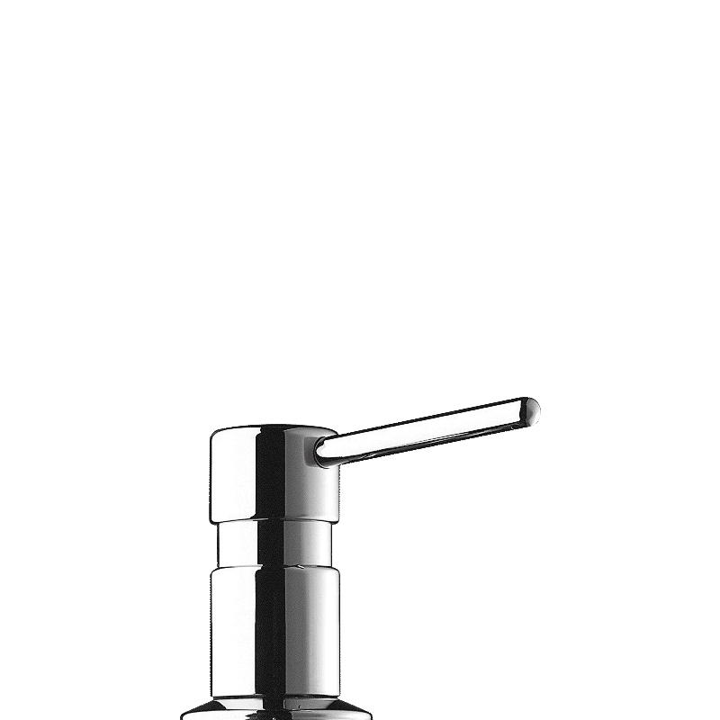 Soap dispenser straight spout, tube L1200, chromed brass