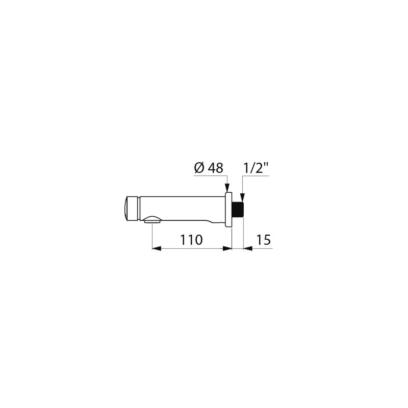 Delabie TEMPOSOFT 2 itsesulkeutuva pesuallashana, 7sek, 110mm