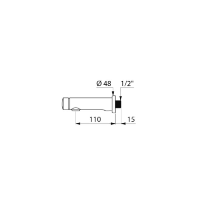 Delabie TEMPOSOFT 2, itsesulkeutuva pesuallashana, 7 sek, 110 mm