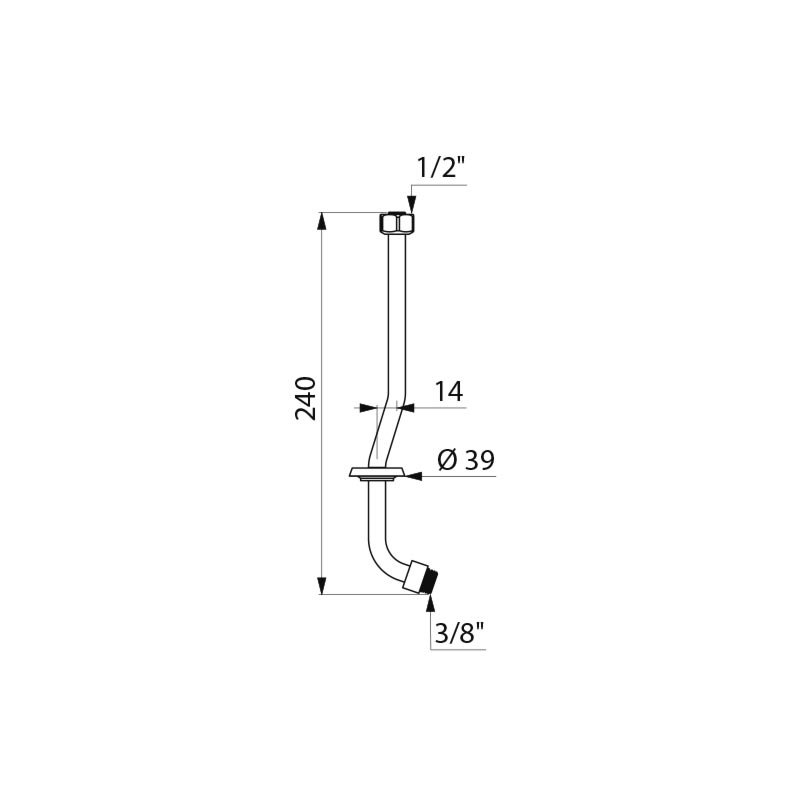 Delabie urinal neck tube for Delta 