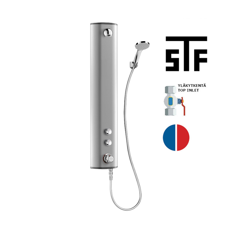 Delabie SECURITHERM itsesulkeutuva suihkupaneeli, yläkytkentä, 6L/min