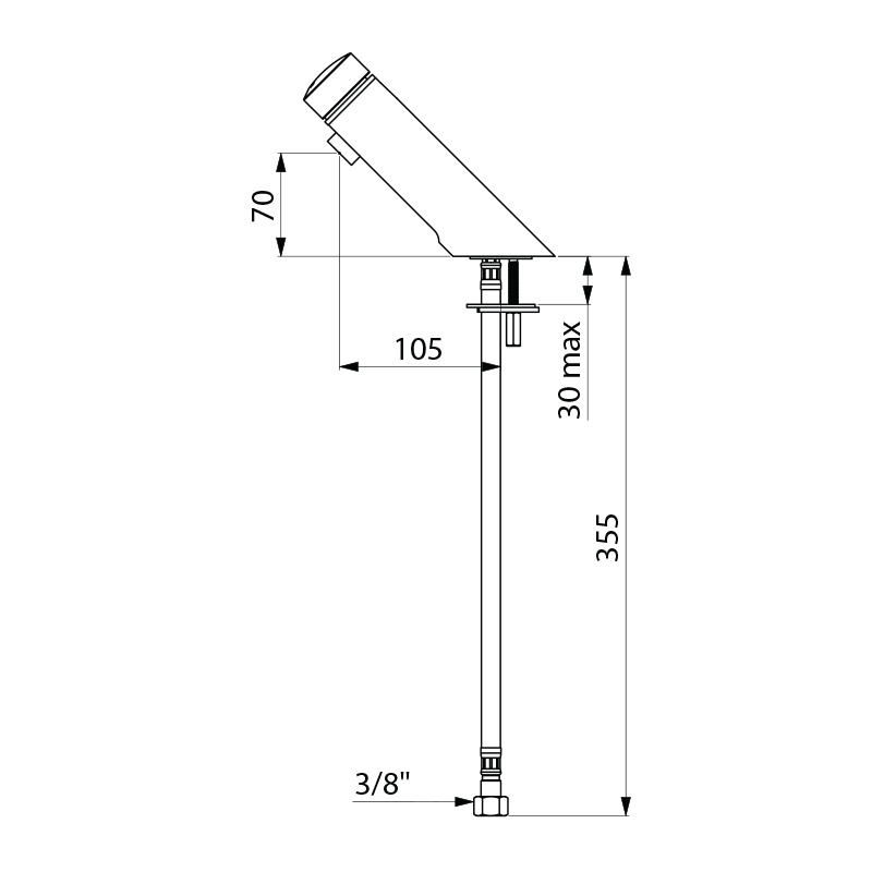 Delabie Tempomix 3 basin mixer F3/8 inch ~7sec time flo