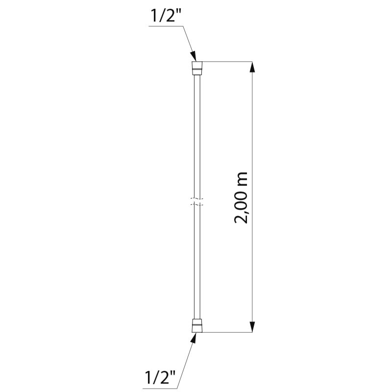 Delabie BIOCOLOR PVC suihkuletku 2.0m 