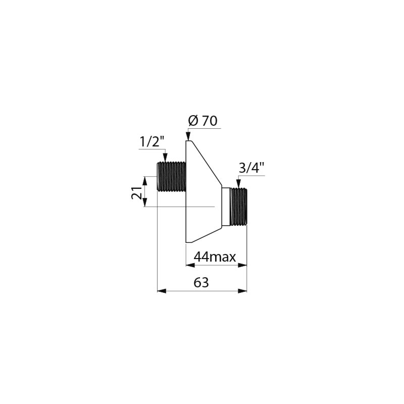 Delabie epäkeskoliitin, M1/2-M3/4, 2kpl pakkaus