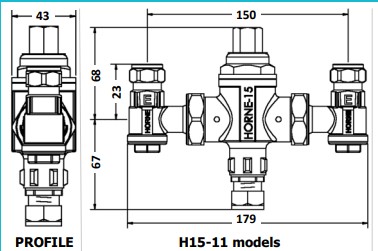 Horne Veden termostaattinen sekoitusventtiili, TMV 15